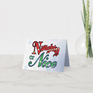 Naughty or Nice Christmas Holiday Card