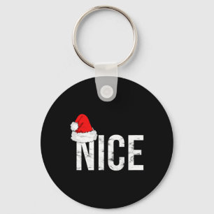Naughty Or Nice Christmas Matching Family Pyjamas  Keychain