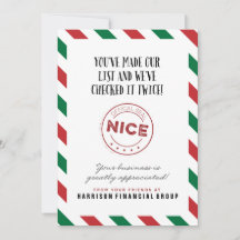 Naughty or Nice Corporate Holiday Card