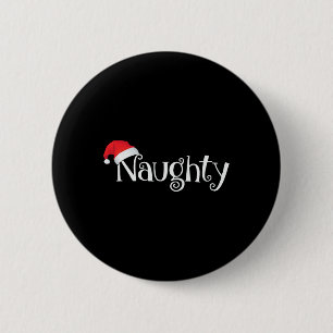 Naughty Or Nice Costume Matching Christmas Couples 2 Inch Round Button