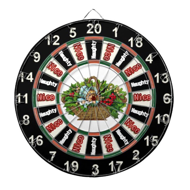 Naughty Or Nice Dart Board (Front)