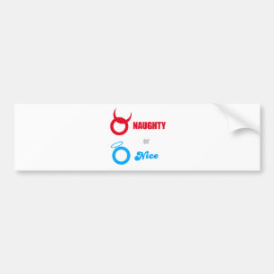 Naughty Or Nice - Emo Alternative Grunge Rock Punk Bumper Sticker