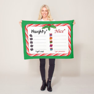 Naughty or Nice  Fleece Blanket