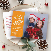 Naughty or Nice Funny Cute Kids Sibling Photo