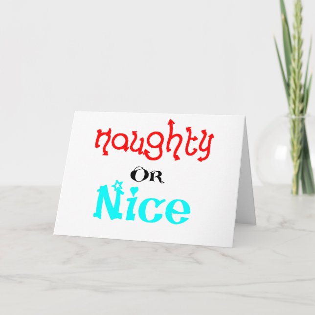 Naughty or Nice Holiday Card (Front)