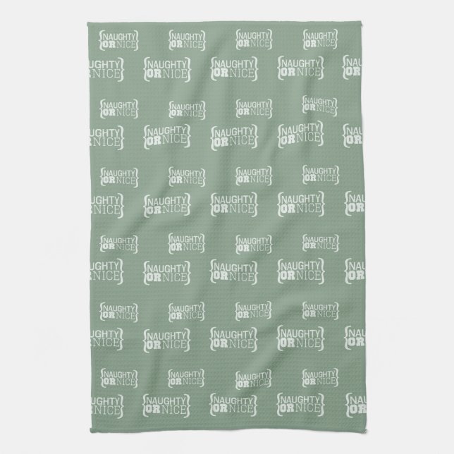 Naughty or Nice Kitchen Towel (Vertical)