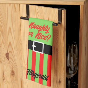Naughty or Nice Kitchen Towel