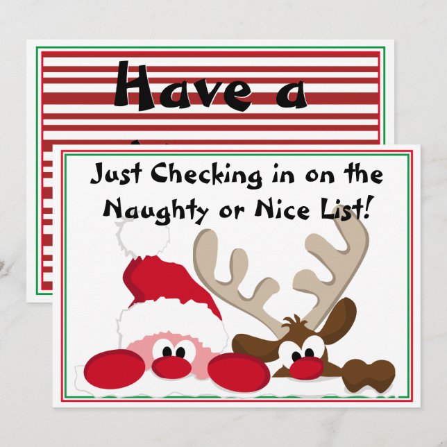 Naughty or Nice List Invitation (Front/Back)