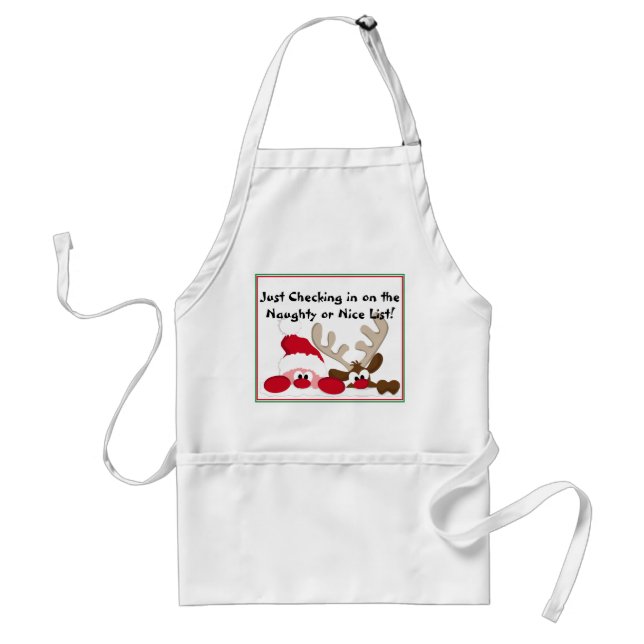 Naughty or Nice List Standard Apron (Front)