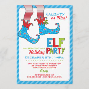 Naughty or Nice Magic Elf Holiday Party Invitation