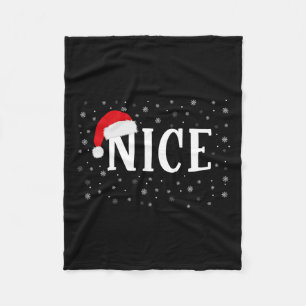 Naughty Or Nice Matching Christmas Couple Costume Fleece Blanket