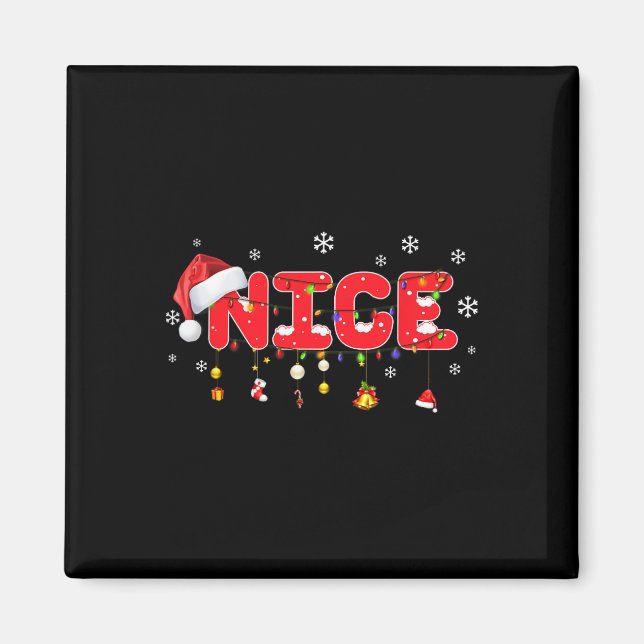 Naughty Or Nice Matching Christmas Couples Costume Magnet (Front)