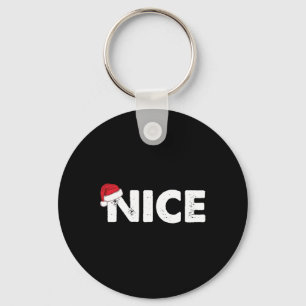 Naughty Or Nice Matching Christmas Keychain