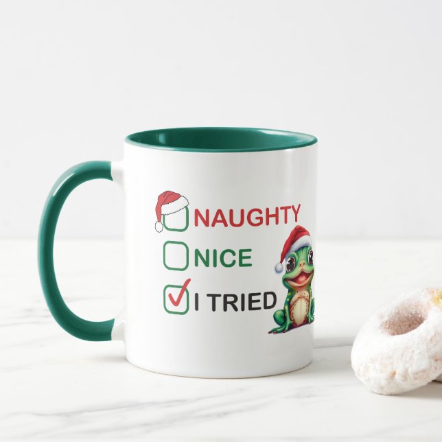 Naughty or Nice Mug (With Donut)