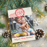 NAUGHTY or NICE PHOTO funny santas list stamp