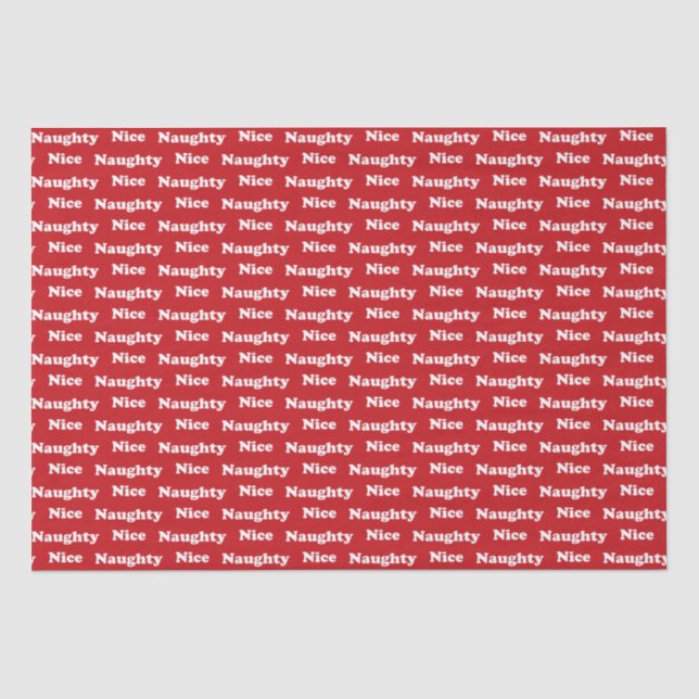 Naughty or nice Red Tissue Paper (Front)