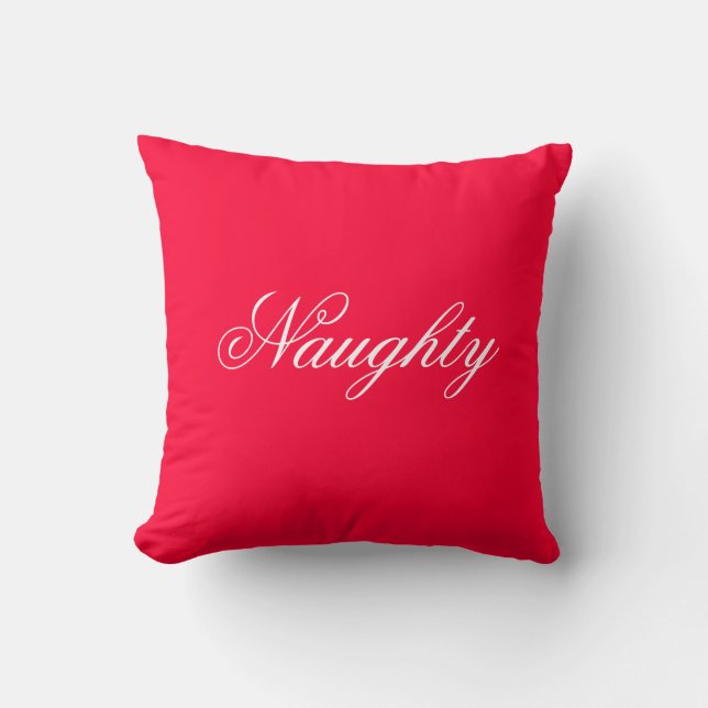 Naughty or Nice Square Pillow (Front)