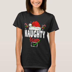 Naughty Or Nice Team Matching Christmas Pajama Men T-Shirt