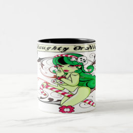 Naughty Or Nice - Two-Tone Mug