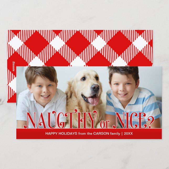 Naughty ou Nice ? Simplicité dans la carte Red Hol (Devant / Derrière)