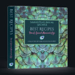 Naughty Peacock Feathers Bridal Shower Cook Book Binder<br><div class="desc">Have friends and family submit their best kitchen recipes and best advise for a spicy married life! A beautiful bridal shower cook book with your fully customized text, all of which is written across a stunning peacock feather ornament with vibrant colours. An original design available exclusively at ©GardenEden online store....</div>