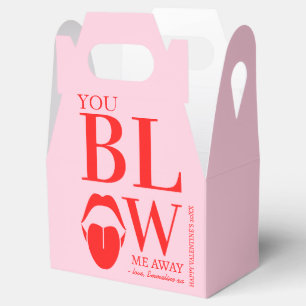 Naughty Pink Red Valentines Day Card Favor Box