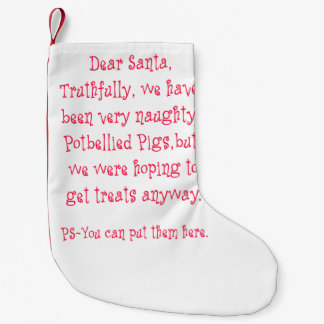 Naughty Potbellied Pigs Small Christmas Stocking