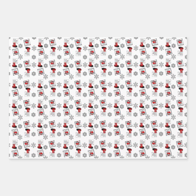 Naughty Rockhound, Geologist, Christmas Gift Wrap (Front)