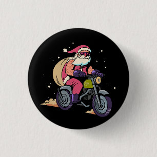 Naughty Santa Claus 1 Inch Round Button