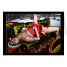 Naughty Santa Girl Christmas or Greeting Card