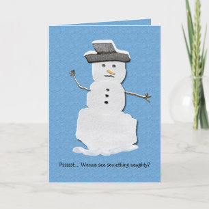Naughty Snowman Card