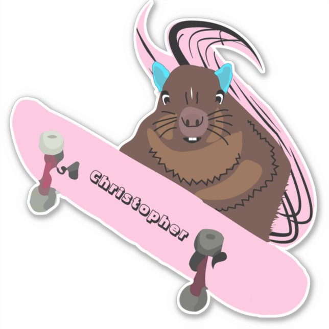 Naughty Squirrel #109 Skateboarding (Front)