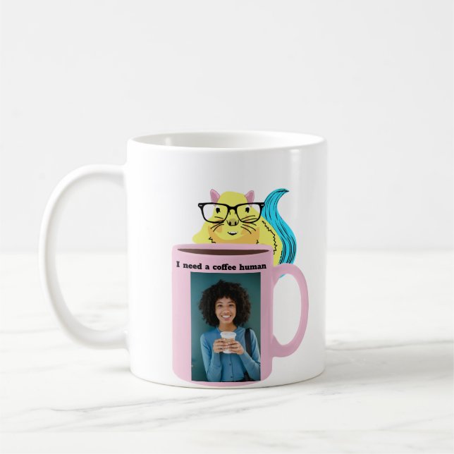 Naughty Squirrel #168 Coffee Human Mug (Left)
