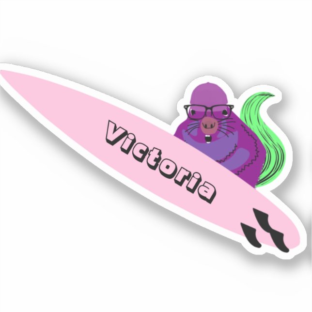 Naughty Squirrel #2175 Surfing (Front)