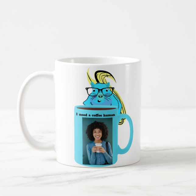 Naughty Squirrel #314 Coffee Human Mug (Left)