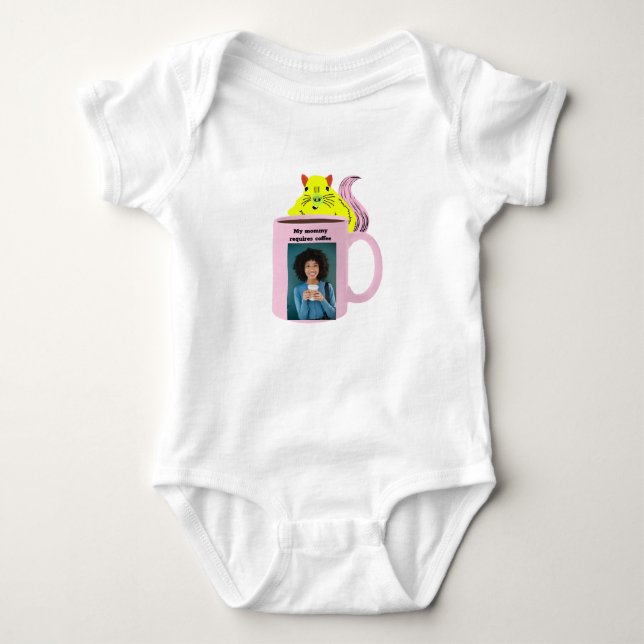 Naughty Squirrel #341 Baby Coffee Bodysuit (Front)