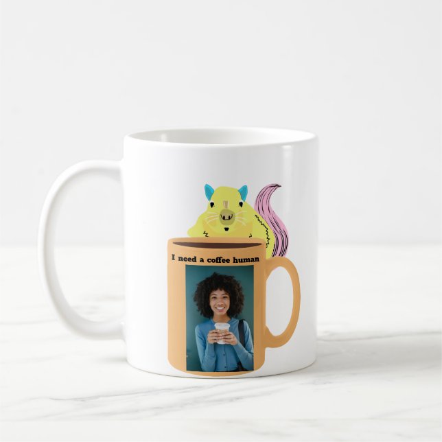 Naughty Squirrel #357 Coffee Human Mug (Left)