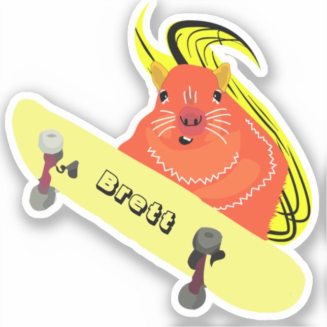 Naughty Squirrel #386 Brett Skateboarding (Front)