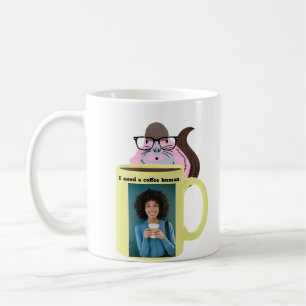Naughty Squirrel #398 Coffee Human Mug
