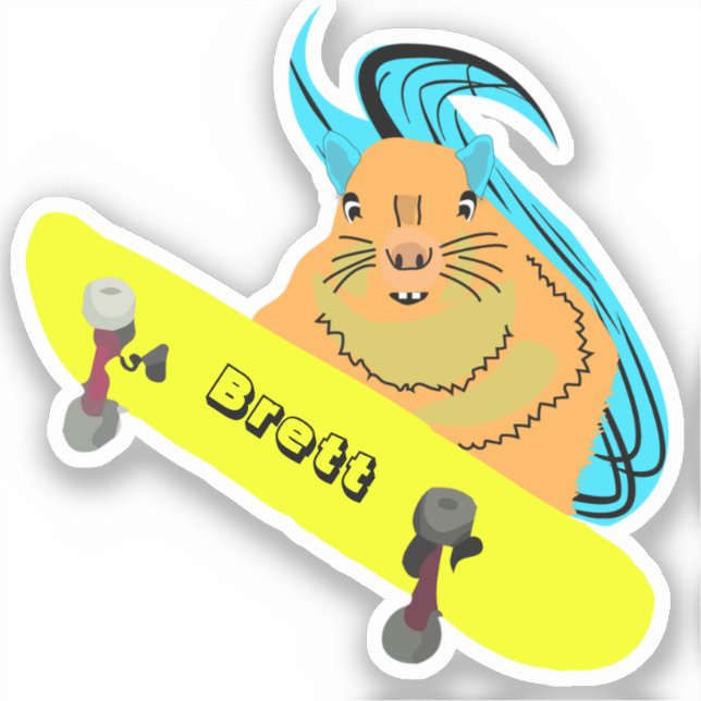 Naughty Squirrel #440 Brett Skateboarding (Front)