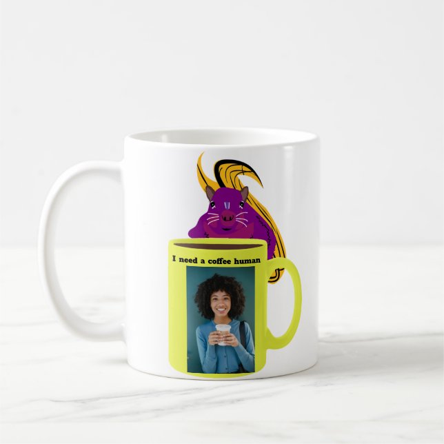 Naughty Squirrel #449 Coffee Human Mug (Left)