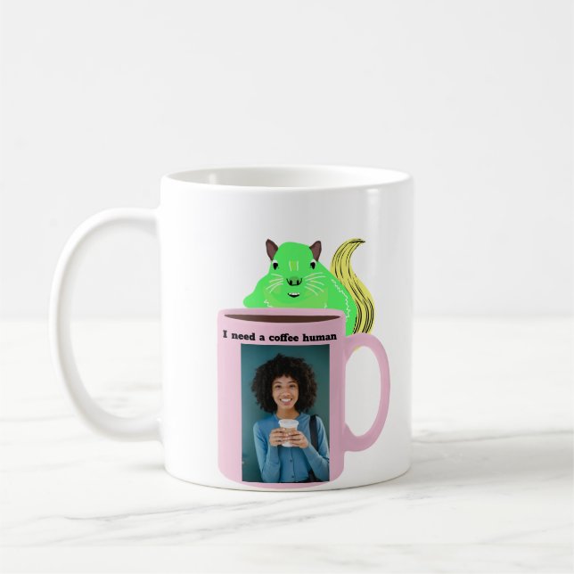 Naughty Squirrel #474 Coffee Human Mug (Left)