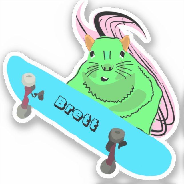 Naughty Squirrel #497 Brett Skateboarding (Front)