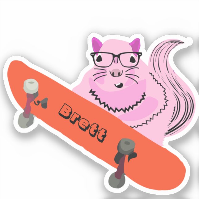 Naughty Squirrel #500 Brett Skateboarding (Front)