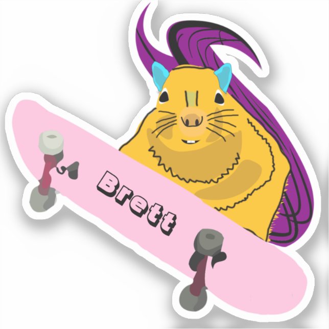 Naughty Squirrel #521 Brett Skateboarding (Front)
