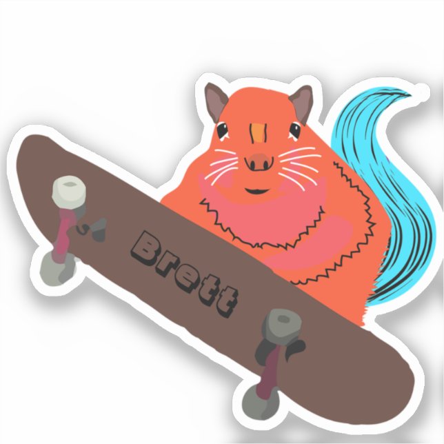 Naughty Squirrel #611 Brett Skateboarding (Front)