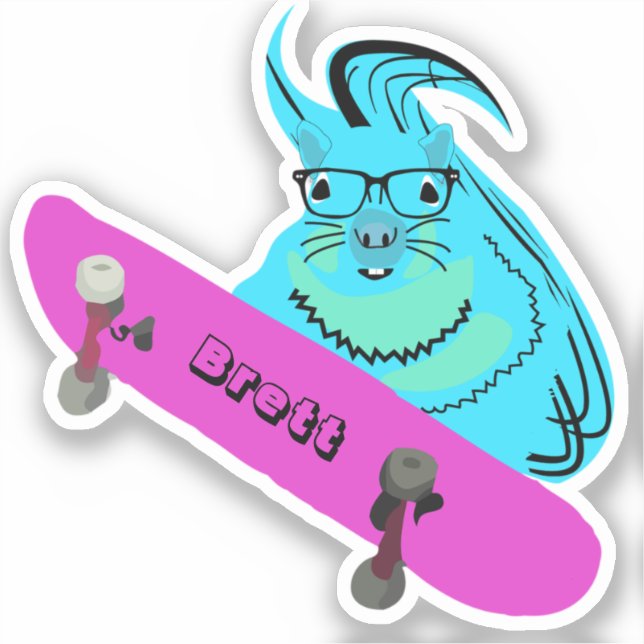Naughty Squirrel #637 Brett Skateboarding (Front)