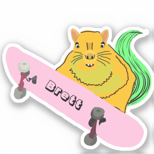 Naughty Squirrel #785 Brett Skateboarding (Front)