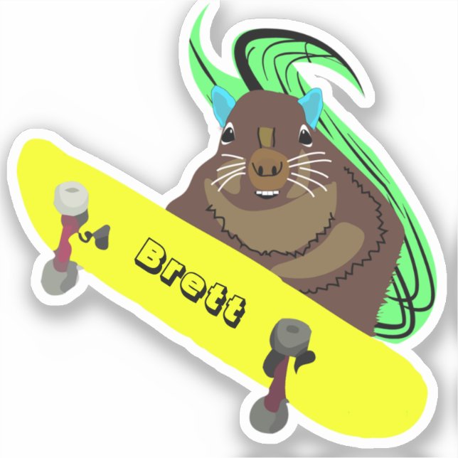 Naughty Squirrel #944 Brett Skateboarding (Front)