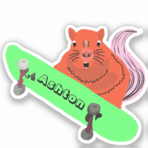 Naughty Squirrel #972 Custom Name Skate